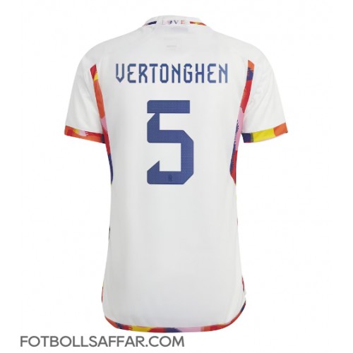 Belgien Jan Vertonghen #5 Bortatröja VM 2022 Kortärmad
